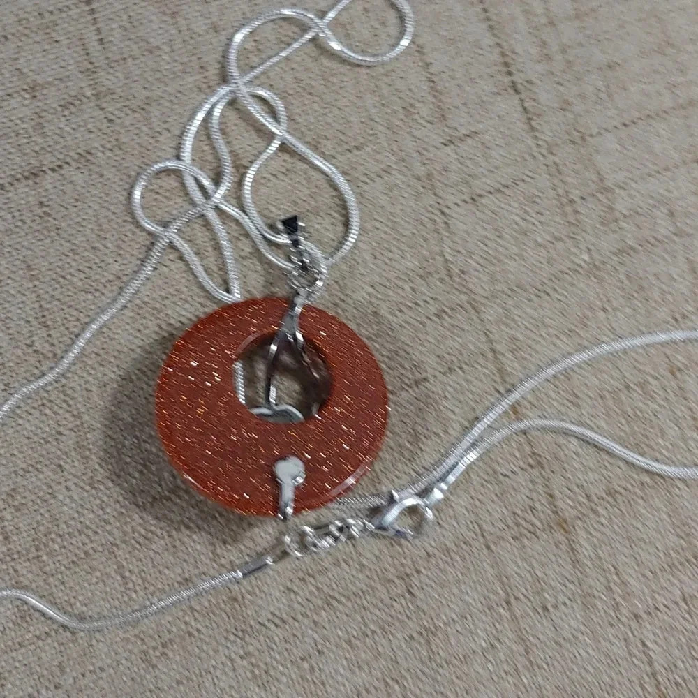Women's Natural Stone 925 Sterling silver Necklace - Picture 5 of 7